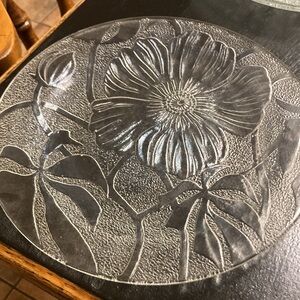 Elegant vintage glass dishes!! Set of five!!